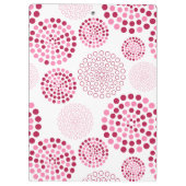 クリップボードピンクの円パターン クリップボード (裏面)