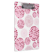 クリップボードピンクの円パターン クリップボード (右)