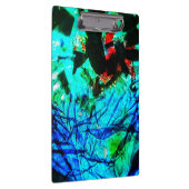 クリップボードブルー抽象芸術再生プラスチック クリップボード (右)