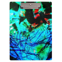 クリップボードブルー抽象芸術再生プラスチック クリップボード