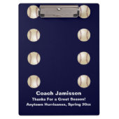 クリップボード、ネイビーブルー、野球コーチ クリップボード (正面)