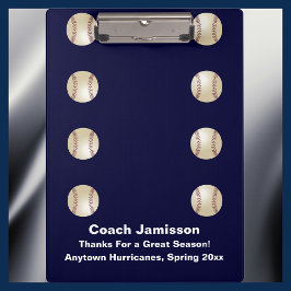 クリップボード、ネイビーブルー、野球コーチ クリップボード