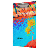 クリップボード、パーソナライズで、カラフルな景色場面 クリップボード (左)