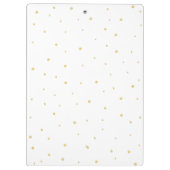 クリップボード-白い金ゴールドの点 クリップボード (裏面)