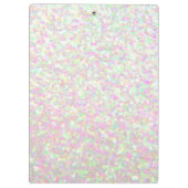 クリップボード – 虹彩グリッターイニシャル名 (裏面)