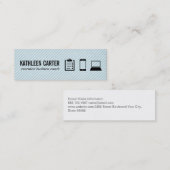 クリップボード |電話 |ノートパソコン スキニー名刺 (正面/裏面)