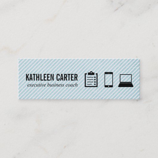 クリップボード |電話 |ノートパソコン スキニー名刺 (正面)