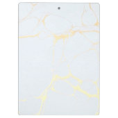 クリップボード-青及び金ゴールドの大理石 クリップボード (裏面)