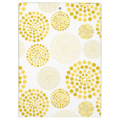 クリップボード – 黄色の円パターン (裏面)