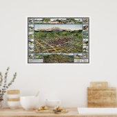 クリップルクリークCOパノラママップ – 1896 ポスター (キッチン)