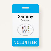 クリップロゴ付きプラスチックボランティアネームカスタムバッジ バッジ (正面)