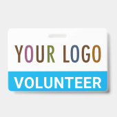 クリップロゴ付きPVCプラスチックボランティアバカスタムッヂ バッジ (Front)