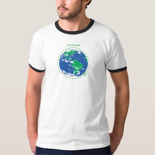 "クリップ及び保存" Tシャツ (正面)