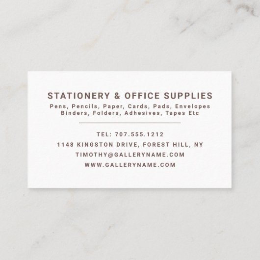 クリップ、文房具および事務用品、文房具 名刺 (裏面)