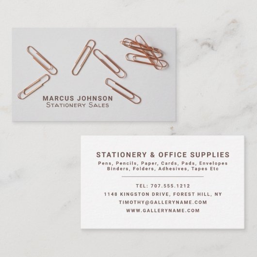 クリップ、文房具および事務用品、文房具 名刺 (正面/裏面)