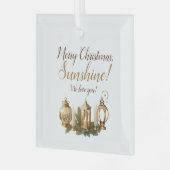 クリッメリーマスウィーラブユーオーナメント ガラスオーナメント (正面左)