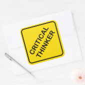 クリティカルシンカー警告標識ステッカー スクエアシール (封筒)