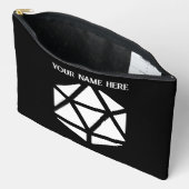 クリティカルストライクサイコロ数Zipパウチ（大） アクセサリーポーチ (見開き)