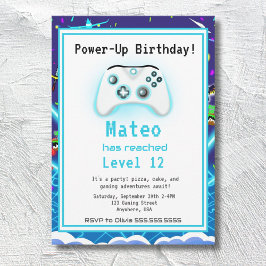 クリティカルヒット!エピックゲーマー ハッピー12歳の誕生日パーティー招待状 招待状