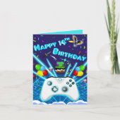 クリティカルヒット!ゲーマーに贈る14歳の誕生日カード カード (正面)