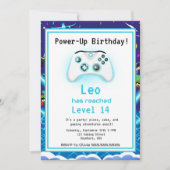 クリティカルヒット!ゲーマー必見の14歳の誕生日招待状 招待状 (正面)