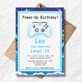 クリティカルヒット!ゲーマー必見の14歳の誕生日招待状 招待状