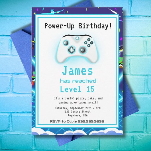 クリティカルヒット!ゲーマー誕生日おめでとう15 招待状