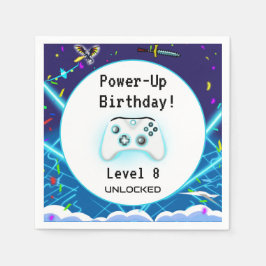 クリティカルヒット!8歳の誕生日パーティー招待状 スタンダードカクテルナプキン