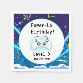 クリティカルヒット!9歳の誕生日おめでとう エピックゲーマー スタンダードカクテルナプキン