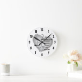 クリティカル気にナースグレーハートカスタムナース時計 ラウンド壁時計 (ホーム)