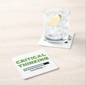 クリティカル考えるの スクエアペーパーコースター (インサイチュ)