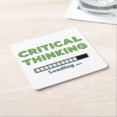 クリティカル考えるの スクエアペーパーコースター (アングル)