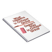 クリティークグループスナーキー作家 ノートブック (右側)