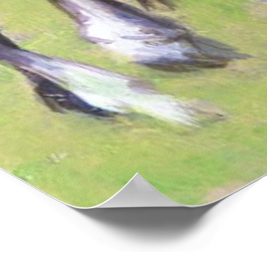 クリデスデールマーレアンドフォールホースポートレート ポスター (角)