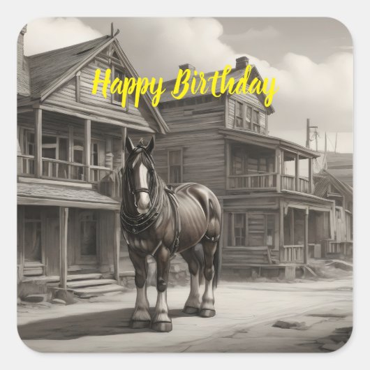 クリデデールホース幽霊タウン スクエアシール (正面)