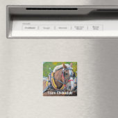 クリデデール荷車を引くホースチーム磁気アートギフト マグネット (インサイチュ (食洗機))