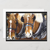 クリデデール荷車を引くホース招待状 招待状 (正面/裏面)