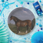 クリデール・スタリオン（サラブレッド・ホース）（動物） ペーパープレート (パーティー)