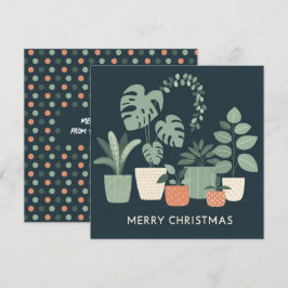 クリトマスオレンジグリーンポッテッドプラント シーズンカード