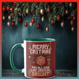 クリトマメリースロートドロップ |アーチャーの醜いセーター マグカップ