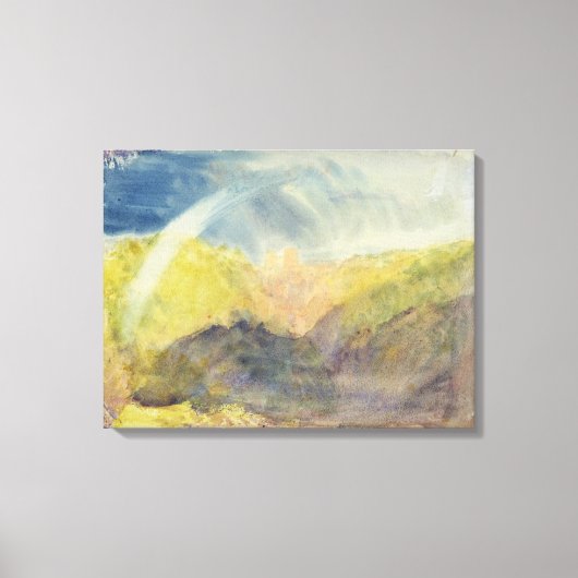 クリトン城(雨が降る山水) キャンバスプリント (正面)