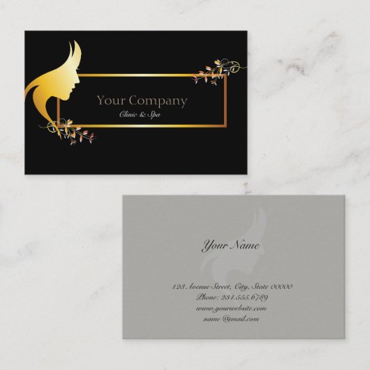 クリニックとスパ 名刺 (正面/裏面)