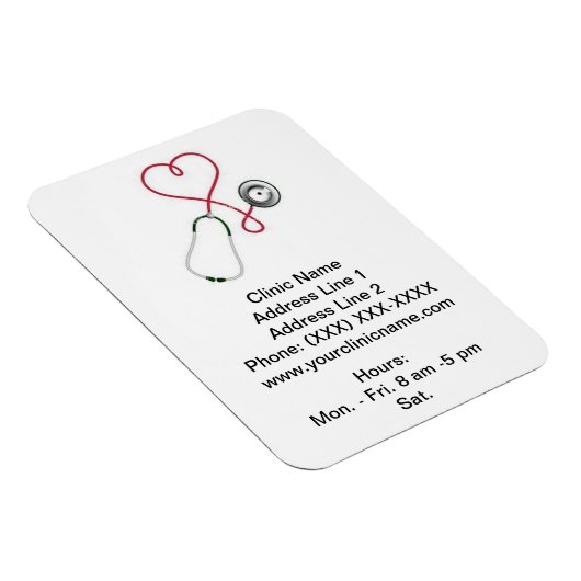 クリニックのプロモーションマグネット/垂直(ハート博士) マグネット (右側)