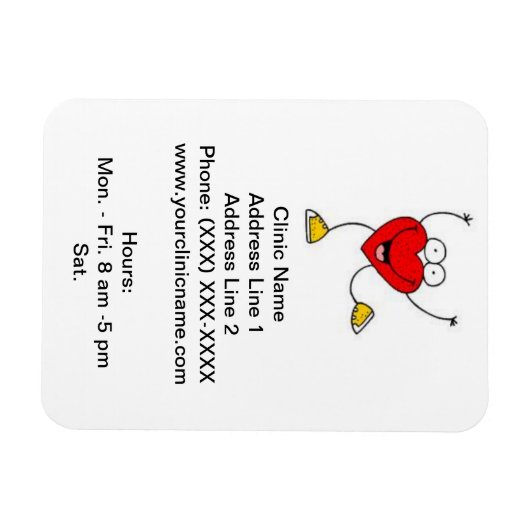 クリニックのプロモーションマグネット(踊りハート) マグネット (横)