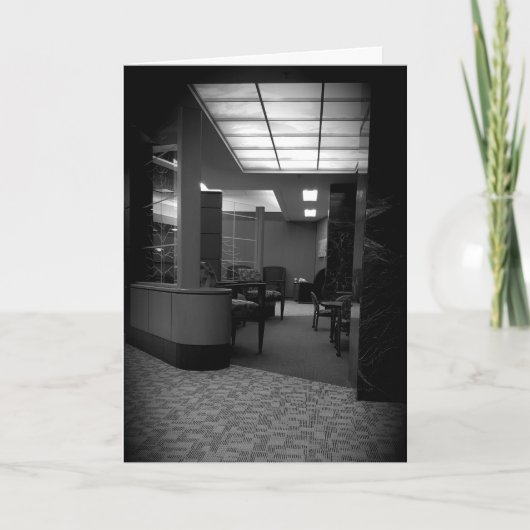 「クリニックの待合室」回復おめでとうカード カード (正面)