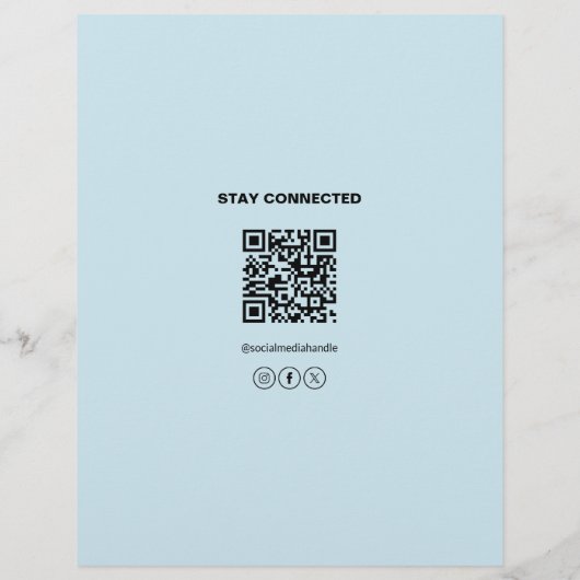 クリニックドクターヘルスケアカスタムロゴ薄い青 チラシ (裏面)