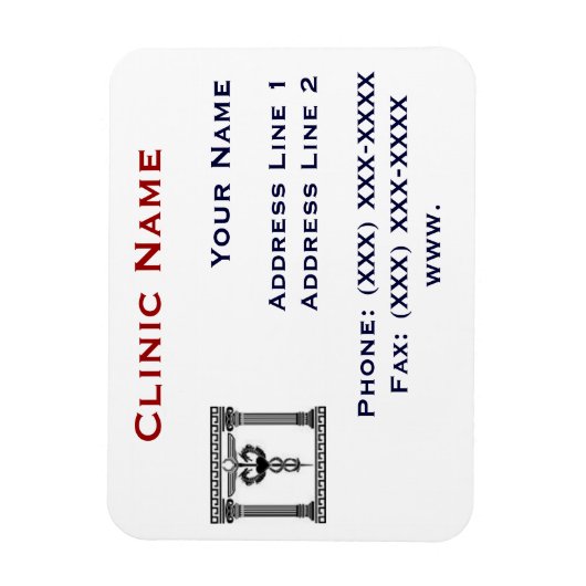 クリニック促進マグネットテンプレート1 マグネット (縦)
