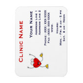 クリニック促進マグネット – 水平/踊りハート マグネット (縦)