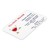 クリニック促進マグネット – 水平/踊りハート マグネット (左側)