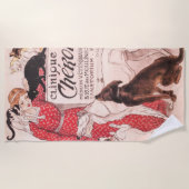 クリニック・チェロン・ヴィンテージ・ドッグ・キャット・スタインレン・ポスター ビーチタオル (正面)